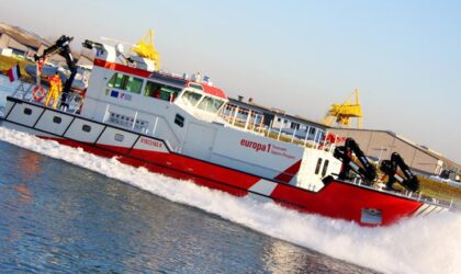 Implantation d’un bateau-pompe franco-allemand sur le Rhin 