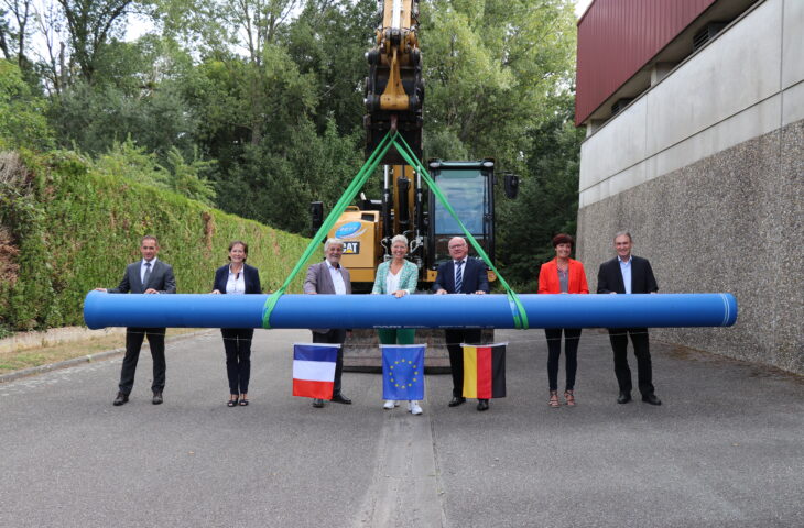 Nouvelle canalisation transfrontalière au nord du Rhin Supérieur