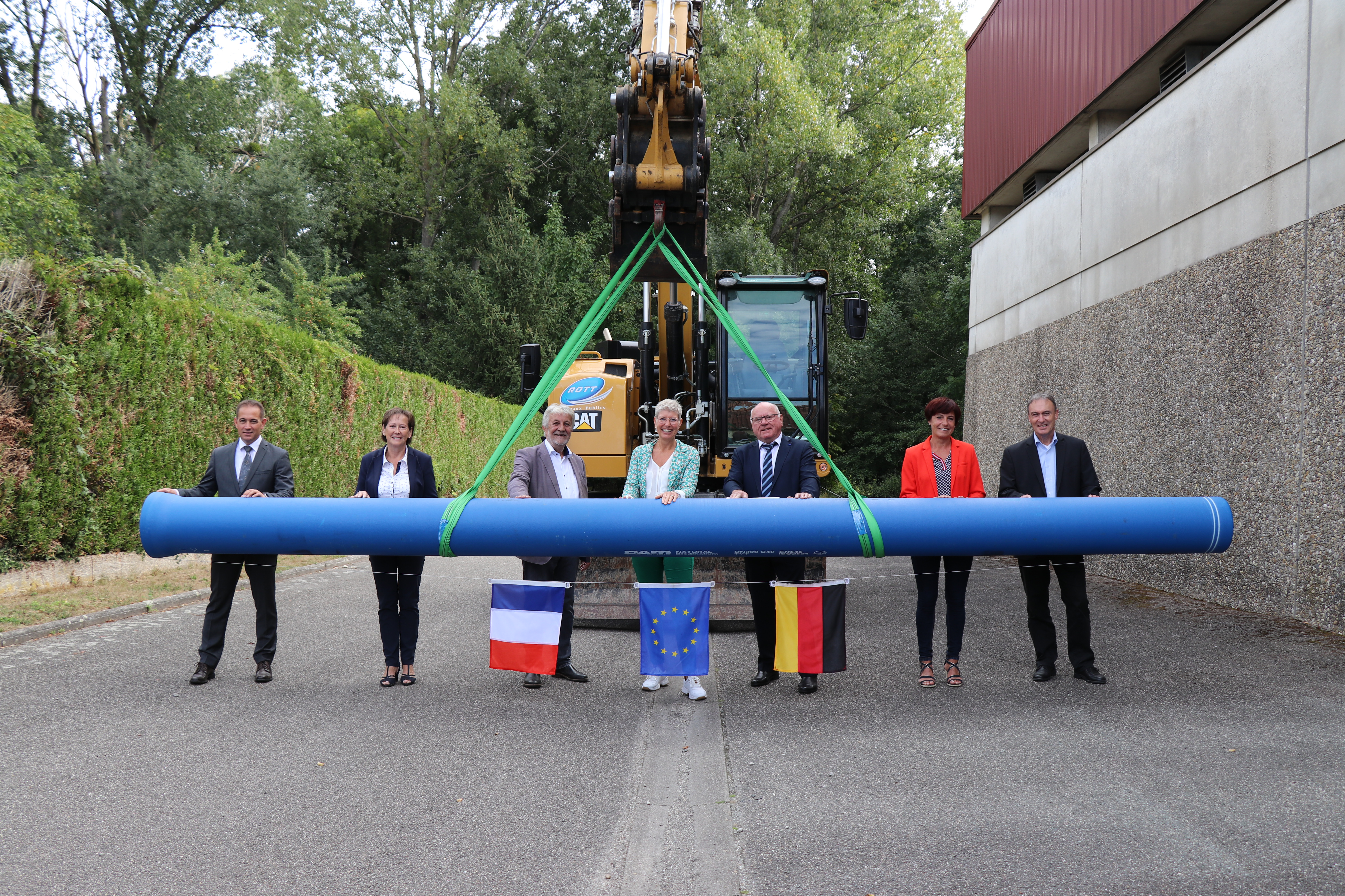 Nouvelle canalisation transfrontalière au nord du Rhin Supérieur