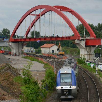 Construction d’un block automatique transfrontalier entre Bantzenheim et Neuenburg