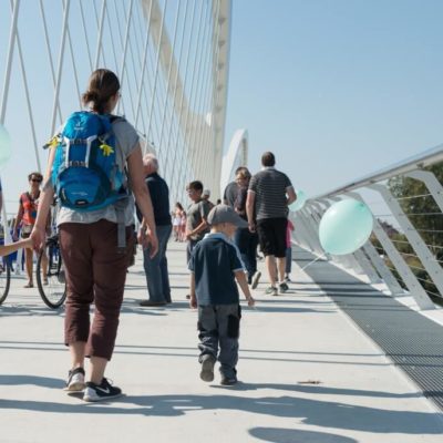 Balade à vélo à travers le Parc Rhénan: offre de mobilité douce favorisant les rencontres franco-allemandes